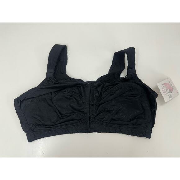 Comfort Choice Womens Bra 42DDD Black Posture Support Bra Front Clasp NWTs - Picture 1 of 12